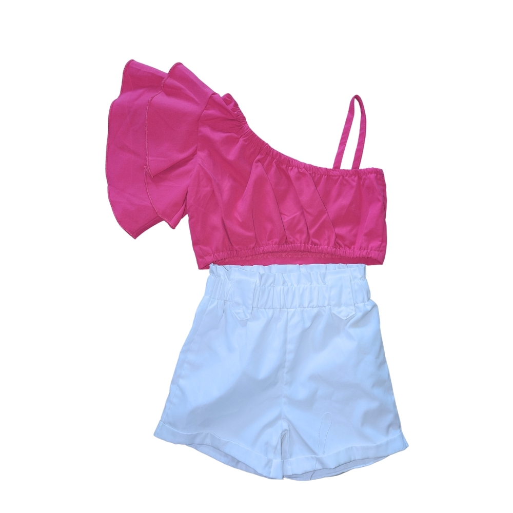 Kids Pink and White Ruffled Bottoms